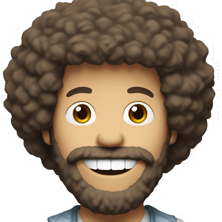 bob ross with grill teeth and chain emoji