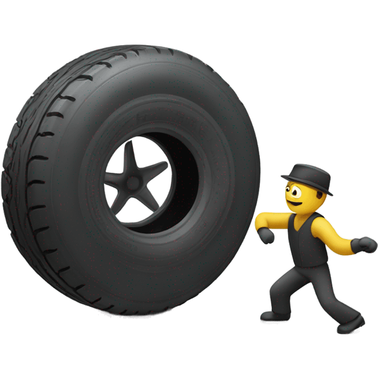 A tire man dancing emoji