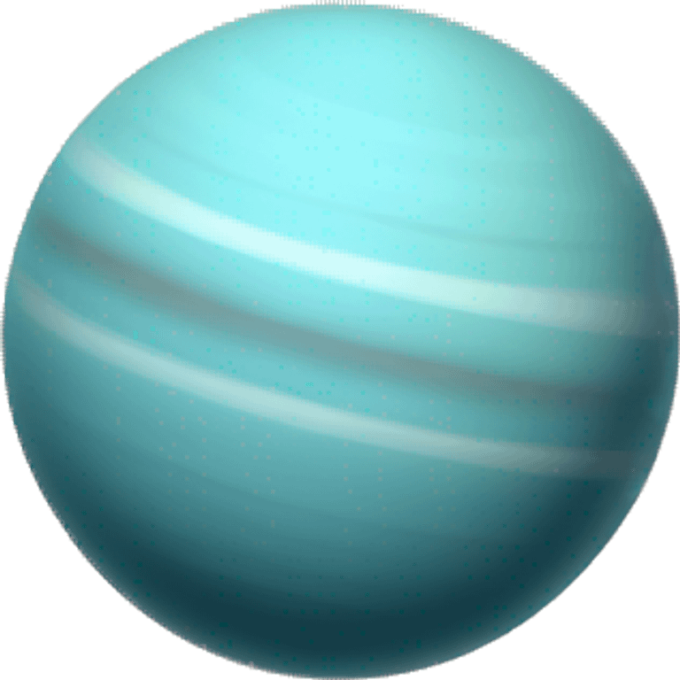 Simple Uranus planet with faint rings emoji