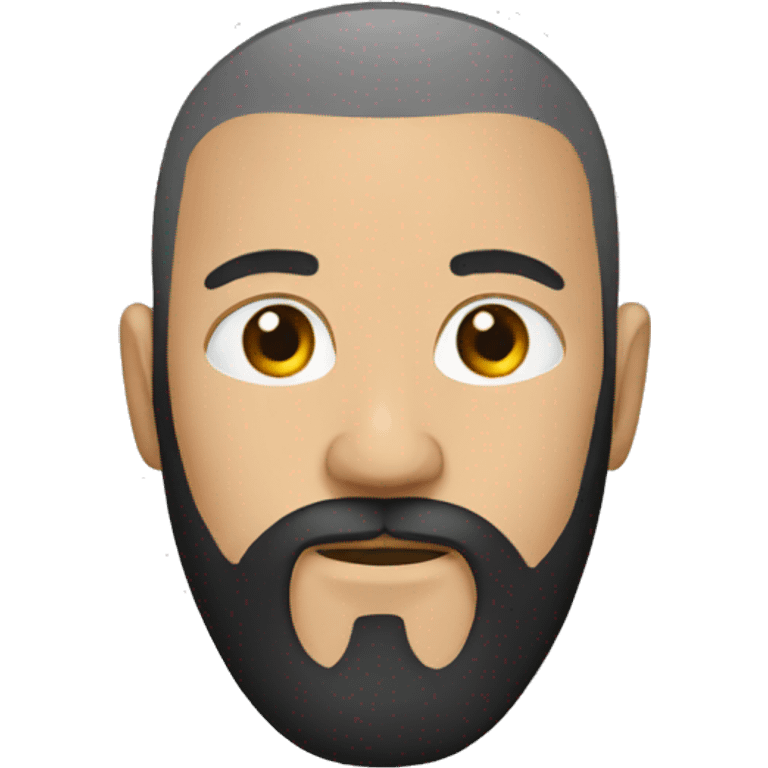 Bald man with a long black beard  emoji