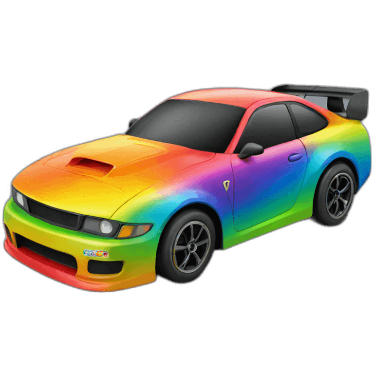 rainbow race car emoji