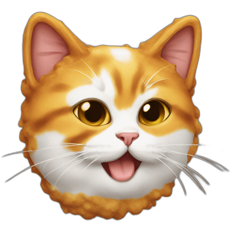 fried chicken cat emoji