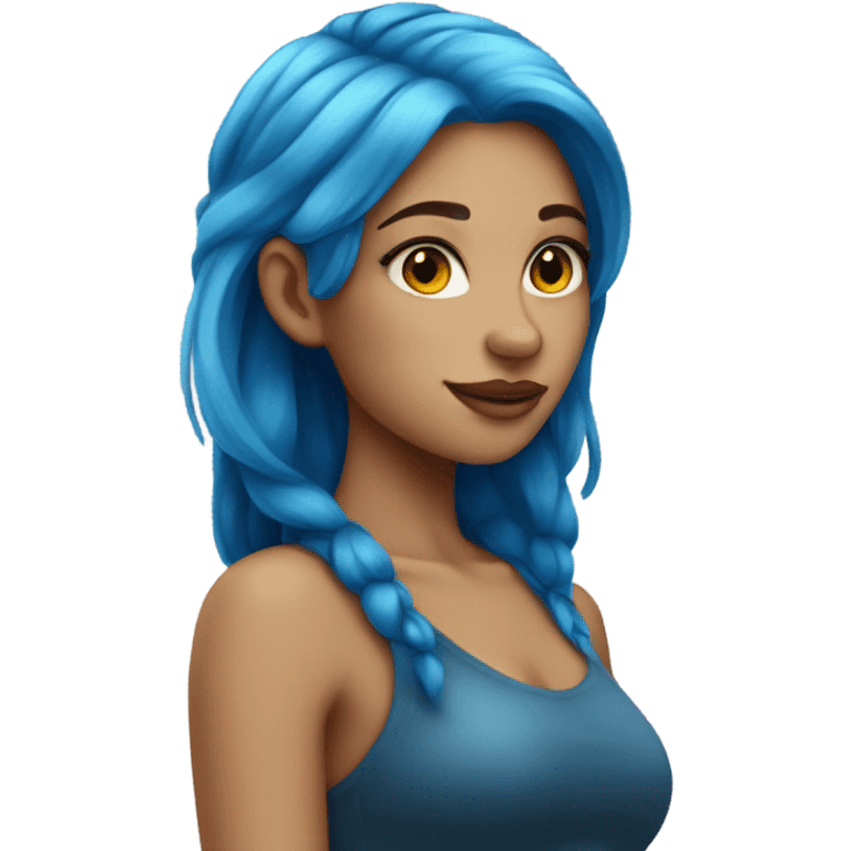 siren girl with blue hair emoji