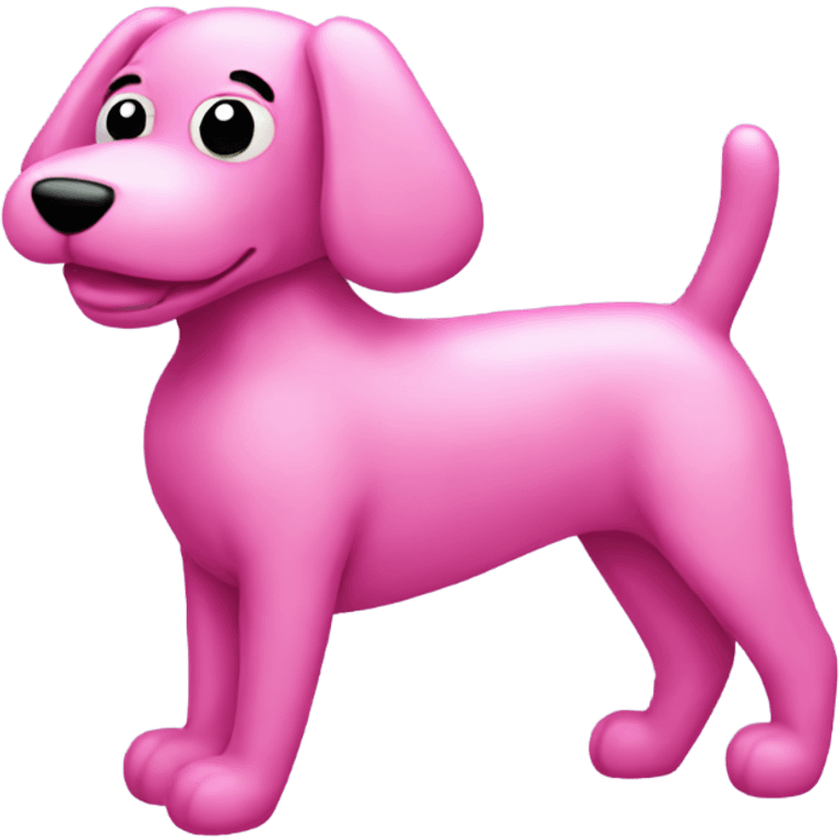 Pink dog balloon animal  emoji