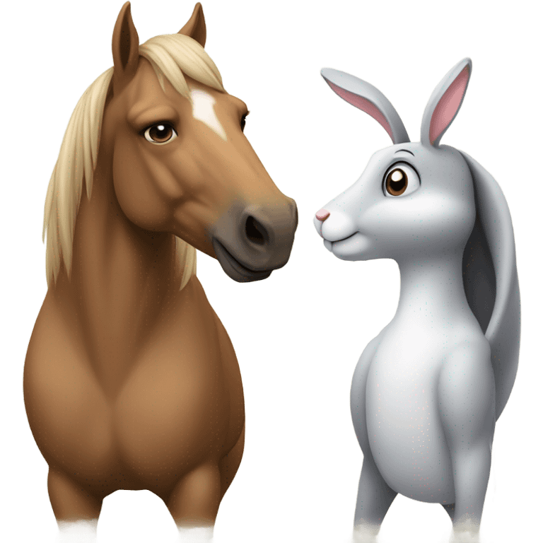 horse married rabbit emoji