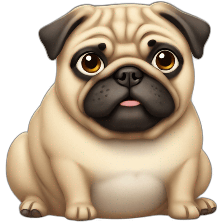 Fat pug emoji