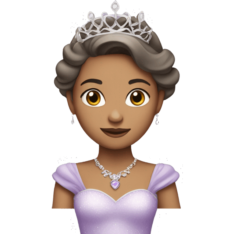 Princess in lilac dress with tiara emoji