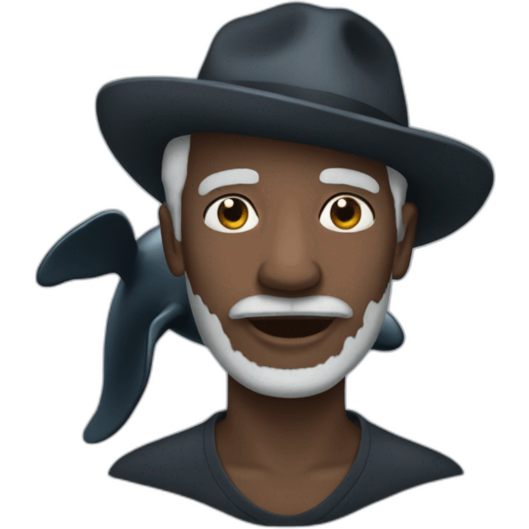 Black Grandfather Whale emoji