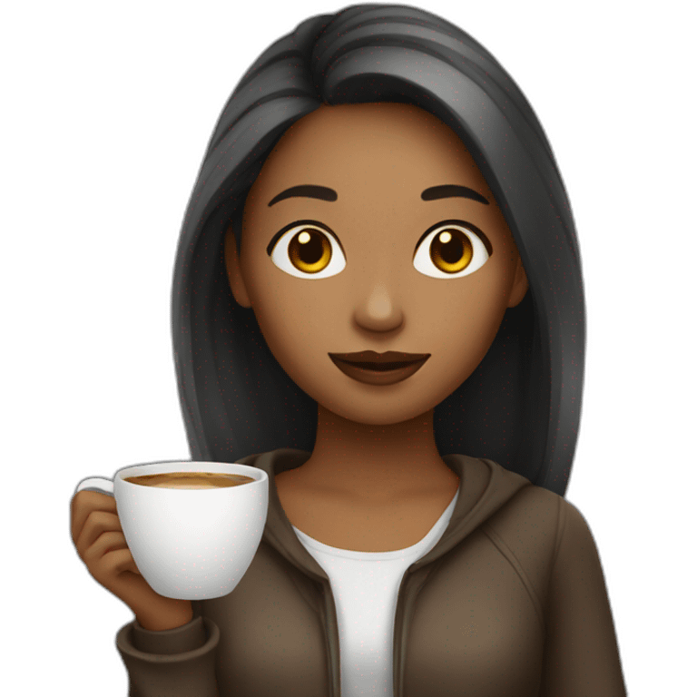 GIRL WITH COFFEE emoji