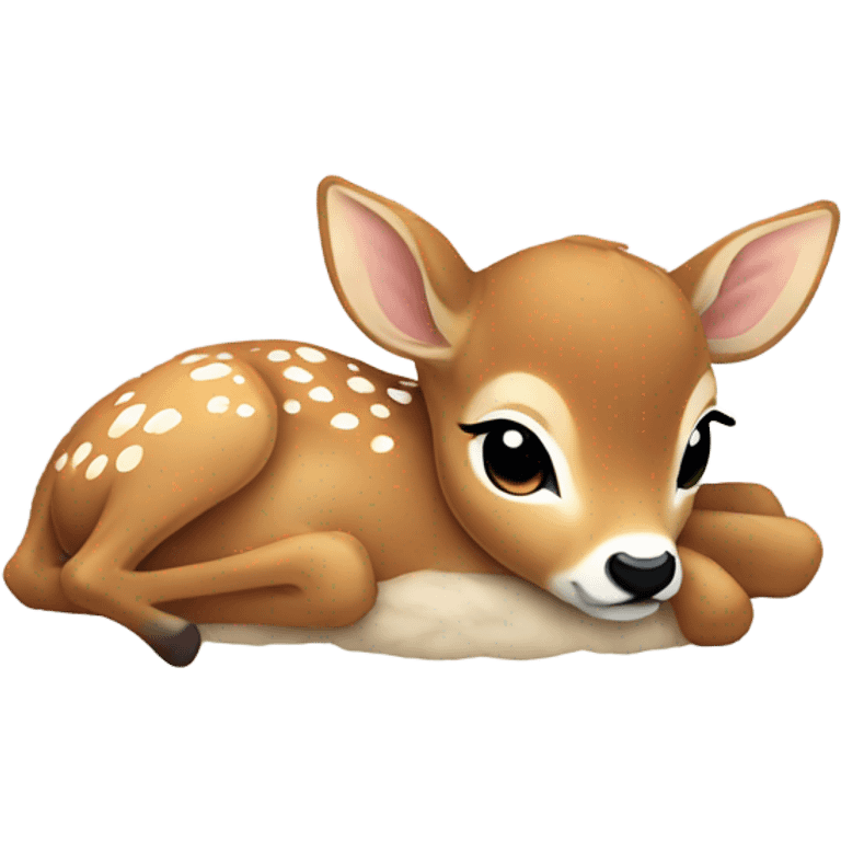 aesthetic baby deer laying down emoji