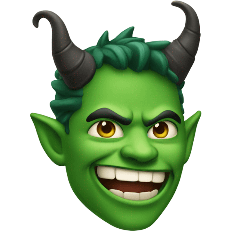 Green devil emoji