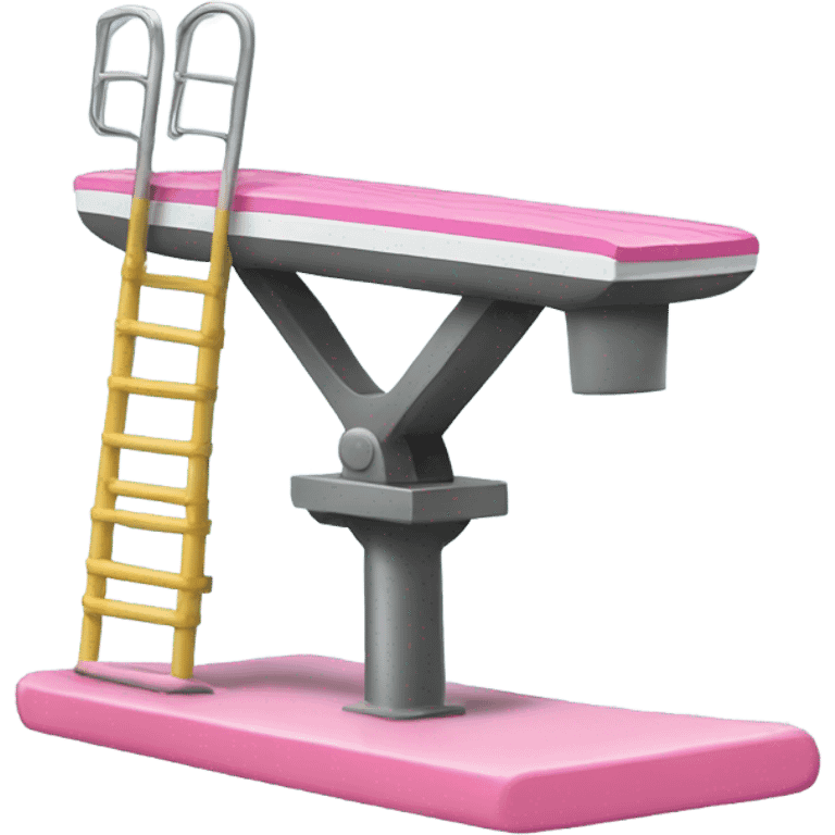 A pink diving board emoji