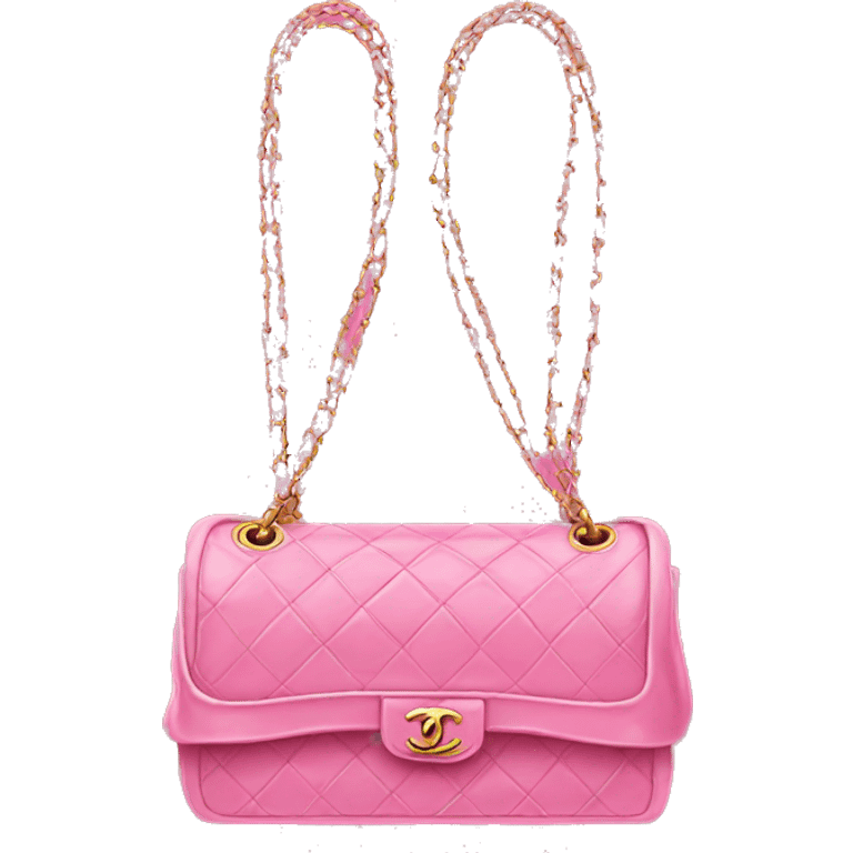 Chanel bag pink emoji