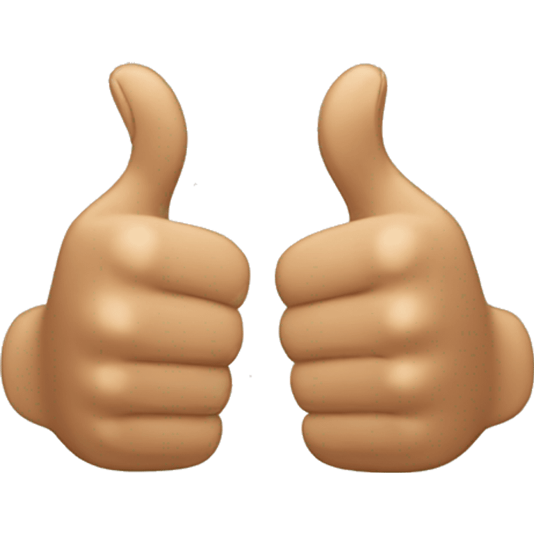 two thumbs up in the same direction emoji