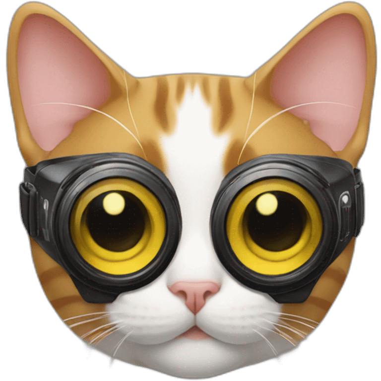 cat wearing vr goggles emoji