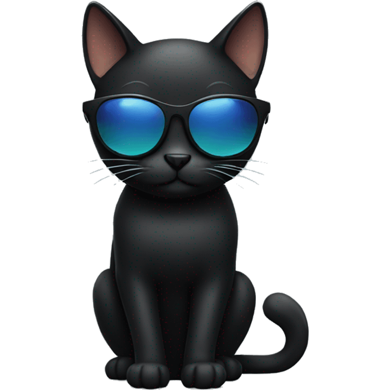 Black Cat with sunglasses emoji