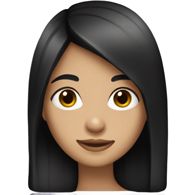 girl with straight black hair emoji