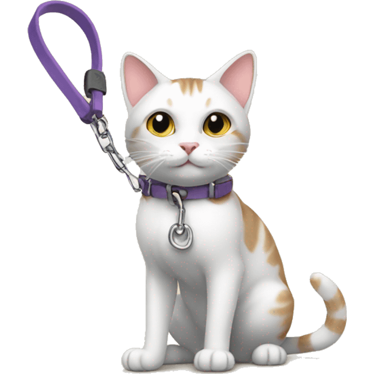 cat on a lead emoji