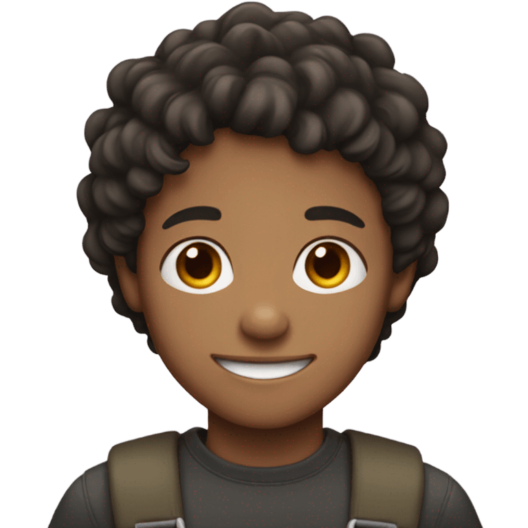 smiling boy with mixed skin emoji