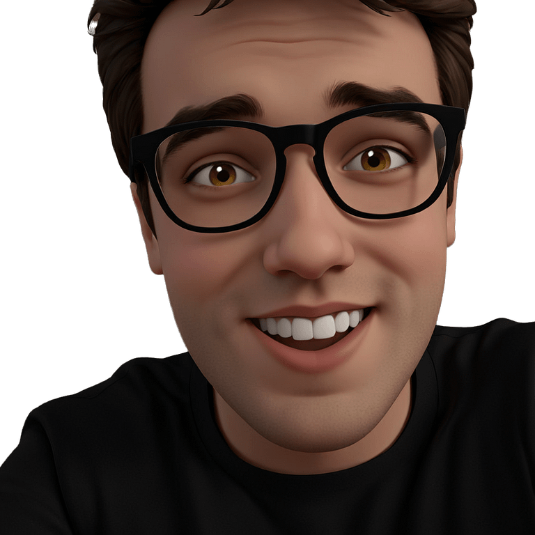 boy with glasses portrait emoji