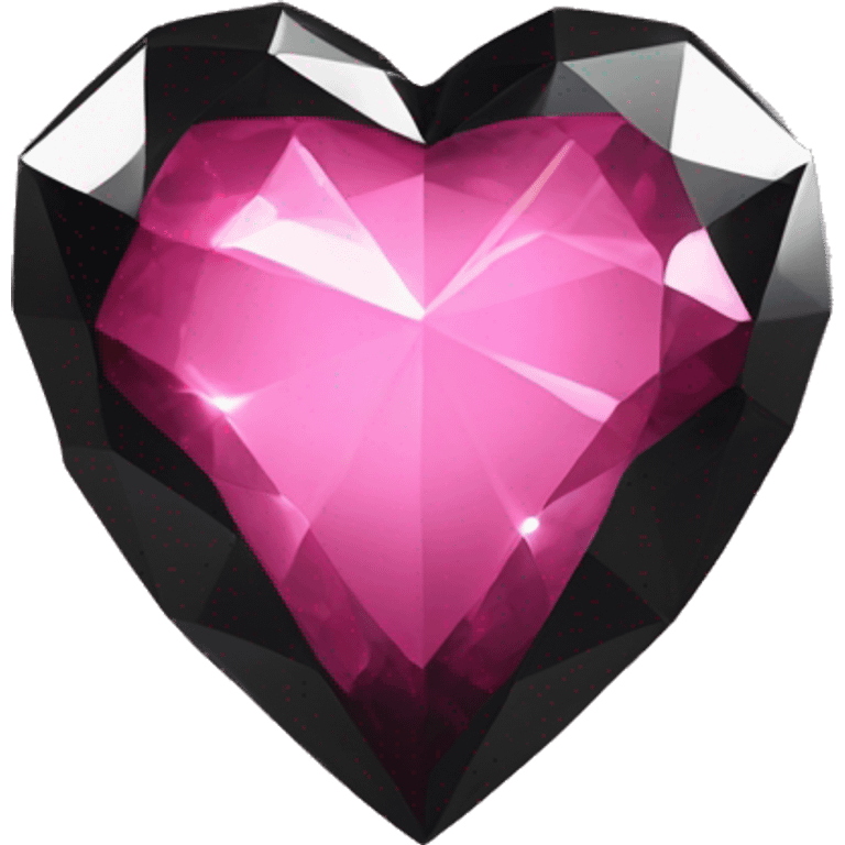 Black heart with pink diamonds on the end  emoji