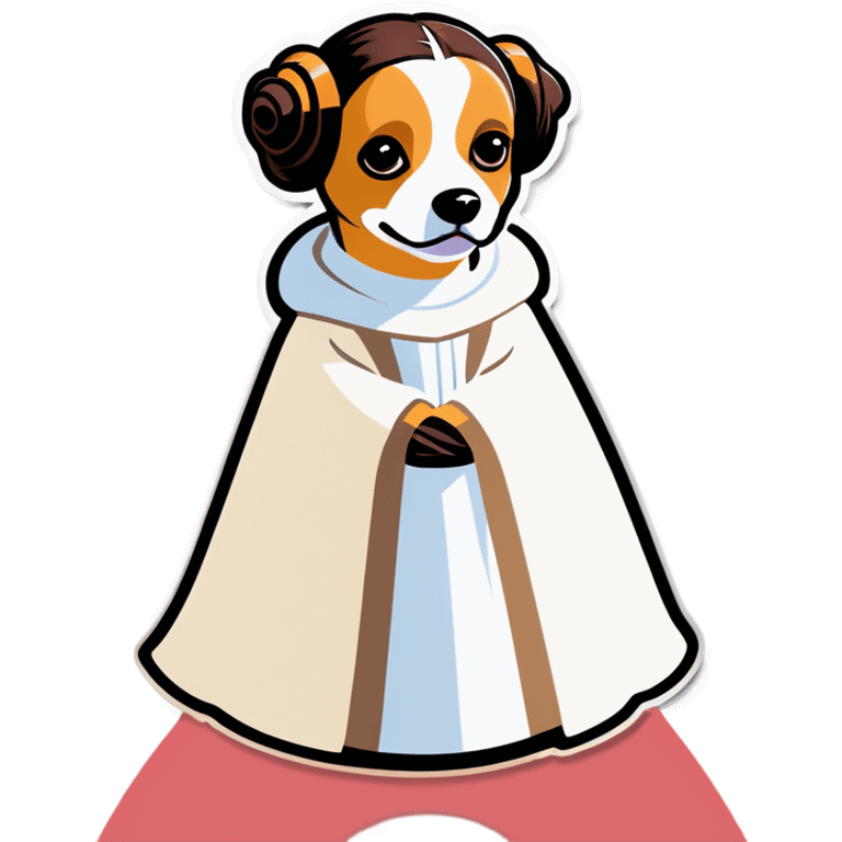 Princess Leia dog  emoji