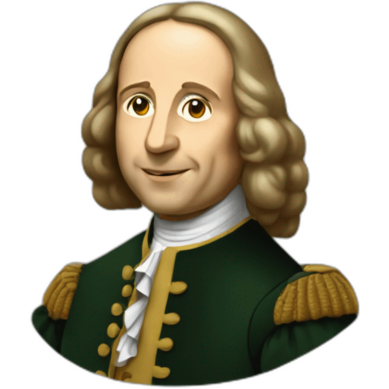 Blaise Pascal side portrait emoji