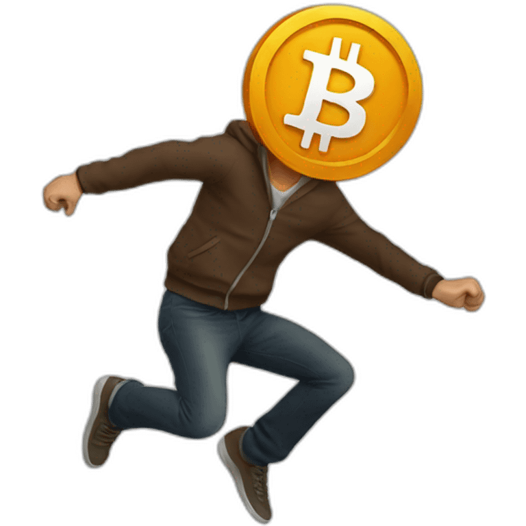 Jumping Bitcoin emoji