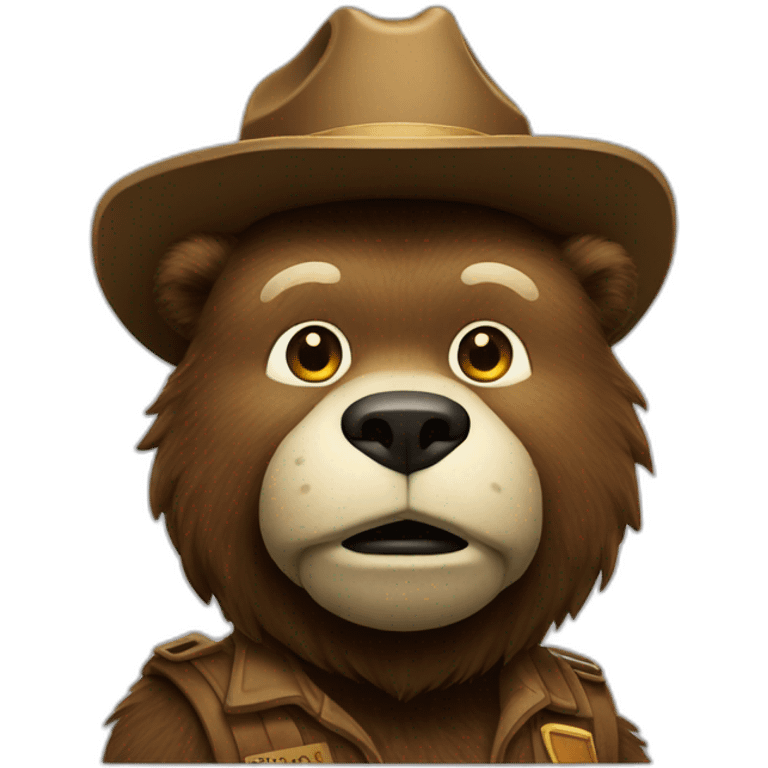 smokey bear and ubermarginal emoji