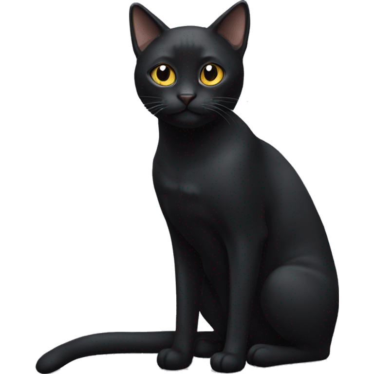 full body black cat emoji