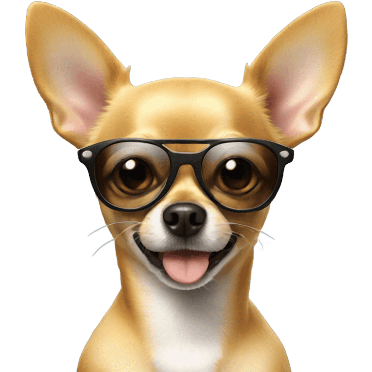 Chihuahua with sunglasses  emoji