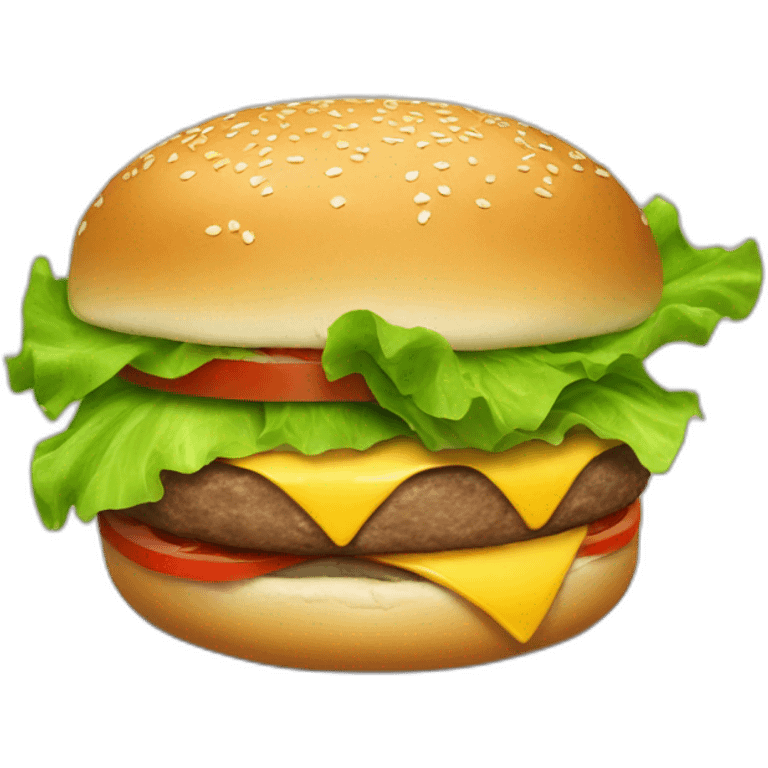 a burger but with lettuce instead of buns emoji