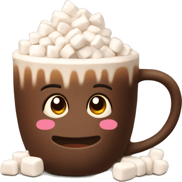 Hot coco with marshmallows  emoji