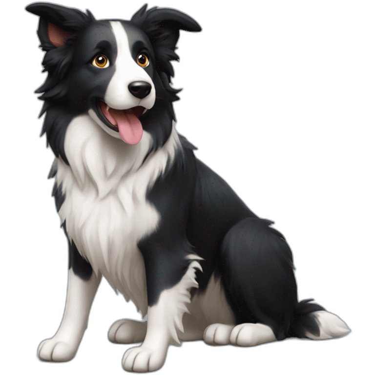 Border Collie playing quiniela emoji