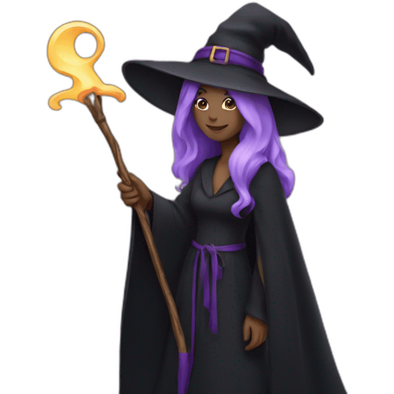 A witch holding a wand emoji