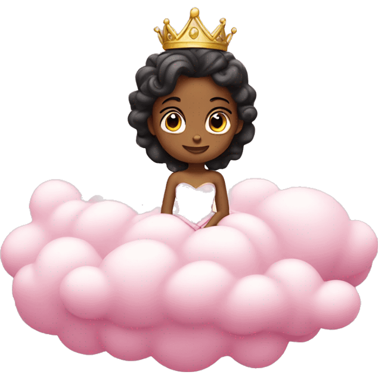 A princess on a floating pink cloud emoji