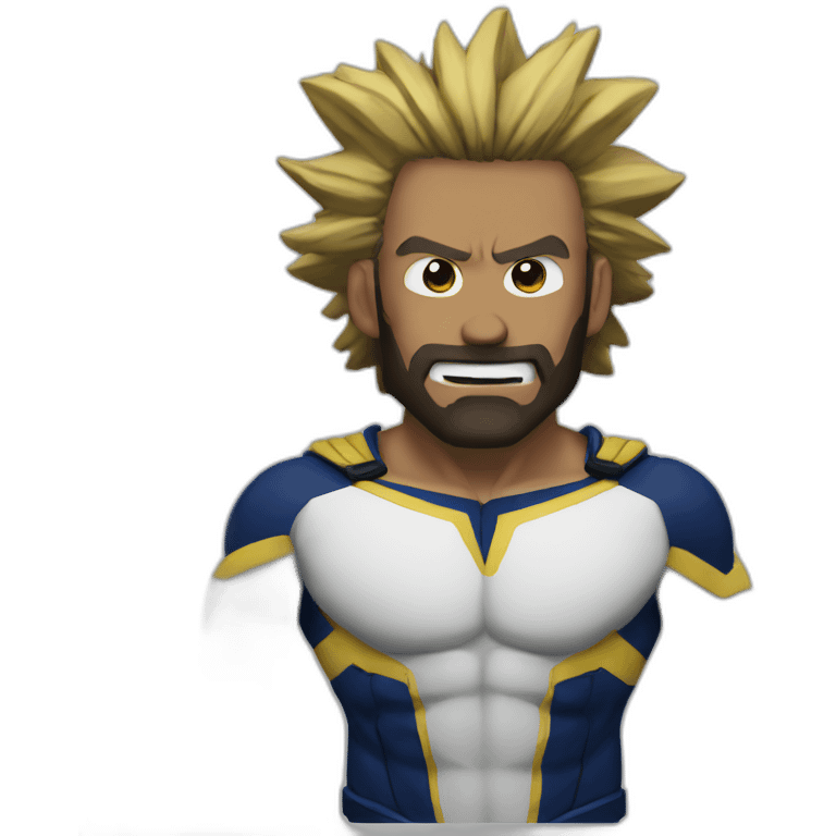 All Might with a brown beard emoji