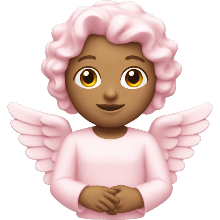 pastel pink angel statue emoji