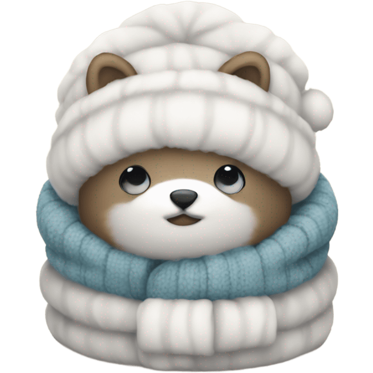 Cozy winter cute emoji  emoji