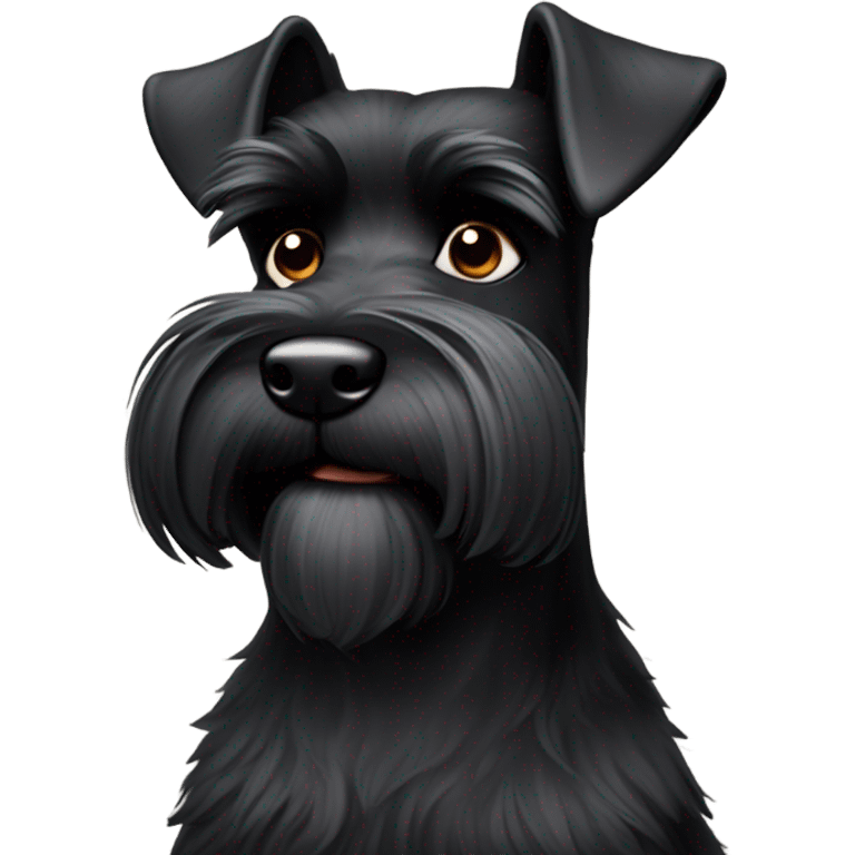 black miniature schnauzer  emoji