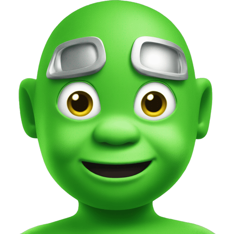 Teletubbies but green emoji