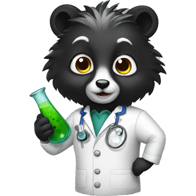 scientist skunk emoji