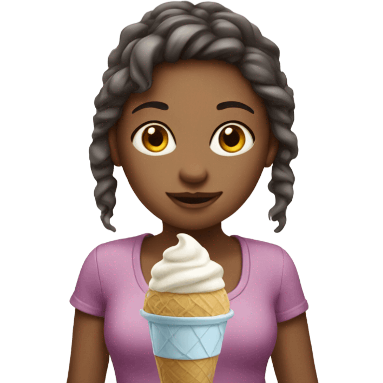 Ice cream girl  emoji