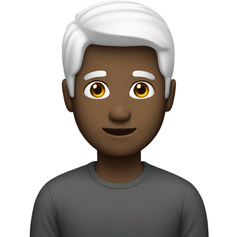 Guy with white short hair  emoji