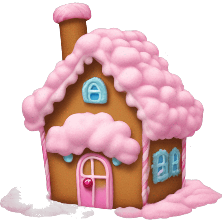 cotton candy gingerbread house emoji