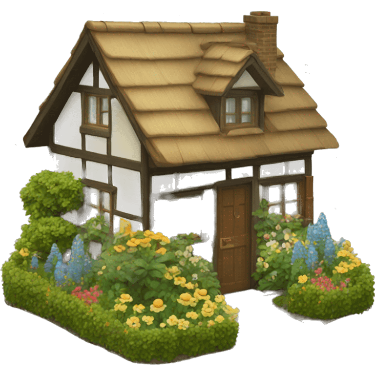 Cottage with garden emoji