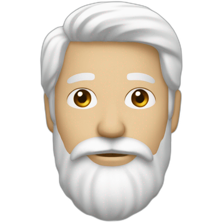 un homme de 50 ans avec une barbe blanche et pas de cheveux emoji