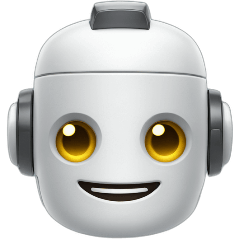 A friendly robot with a smile emoji