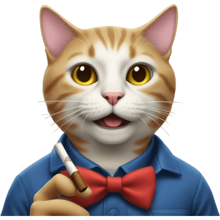 Cat smoking cigar emoji