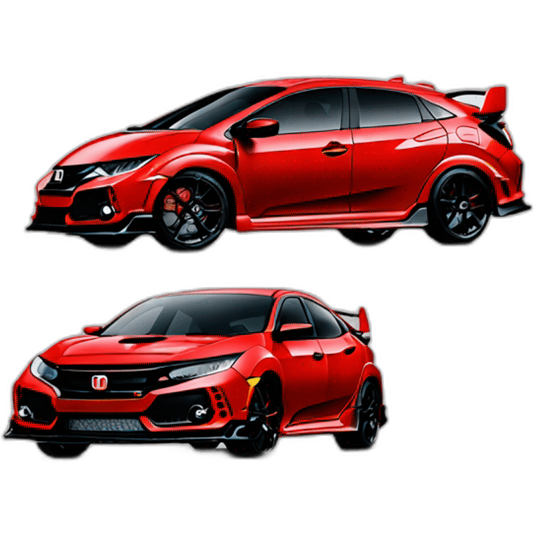 Honda civic type r red emoji